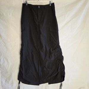 Shein Black Parachute Skirt with Cargo Pockets